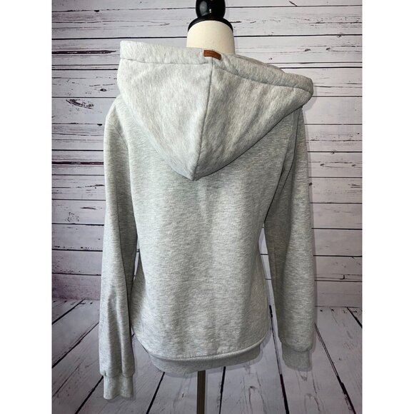 Wanakome Athena Hoodie Pullover Sweatshirt size Small Shacket Asymmetrical Gray - Picture 11 of 12